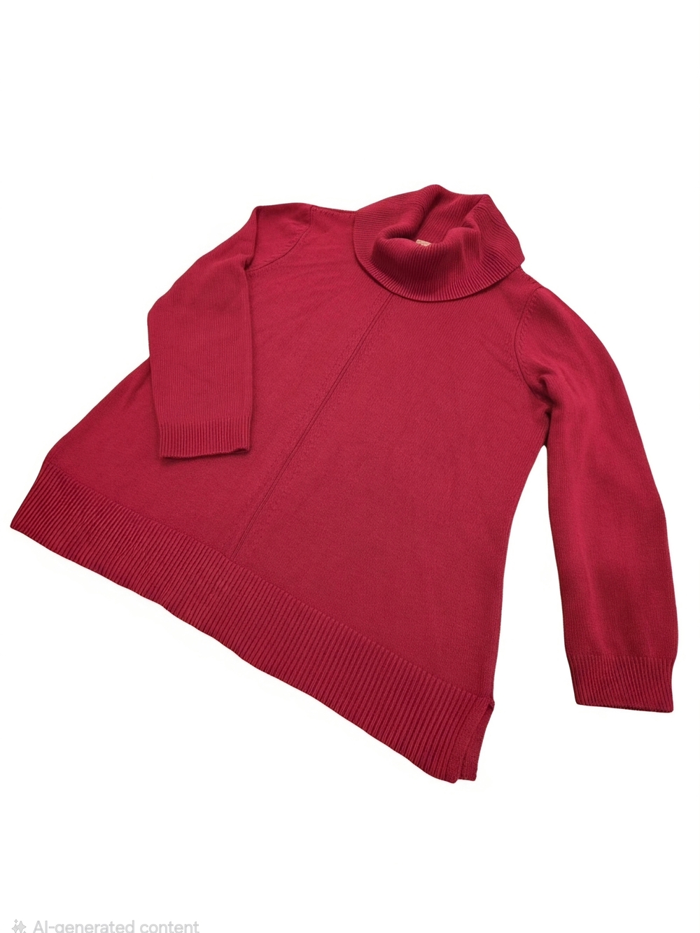 Chico's Dark Red Cowl Neck Sweater Tunic  Size 16